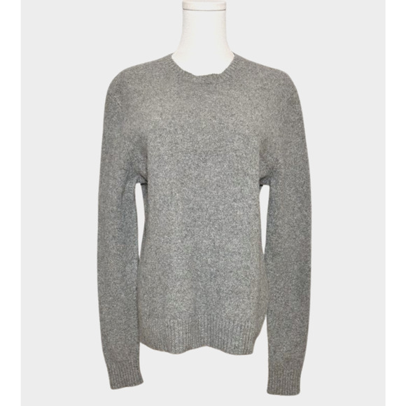 Banana Republic Gray Luxury Winter Wool Angora Blend Sweater Large Preppy - Picture 1 of 5